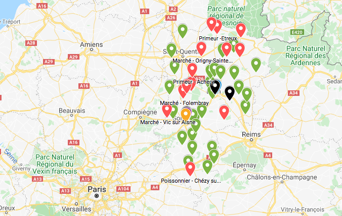 carte vente à la ferme